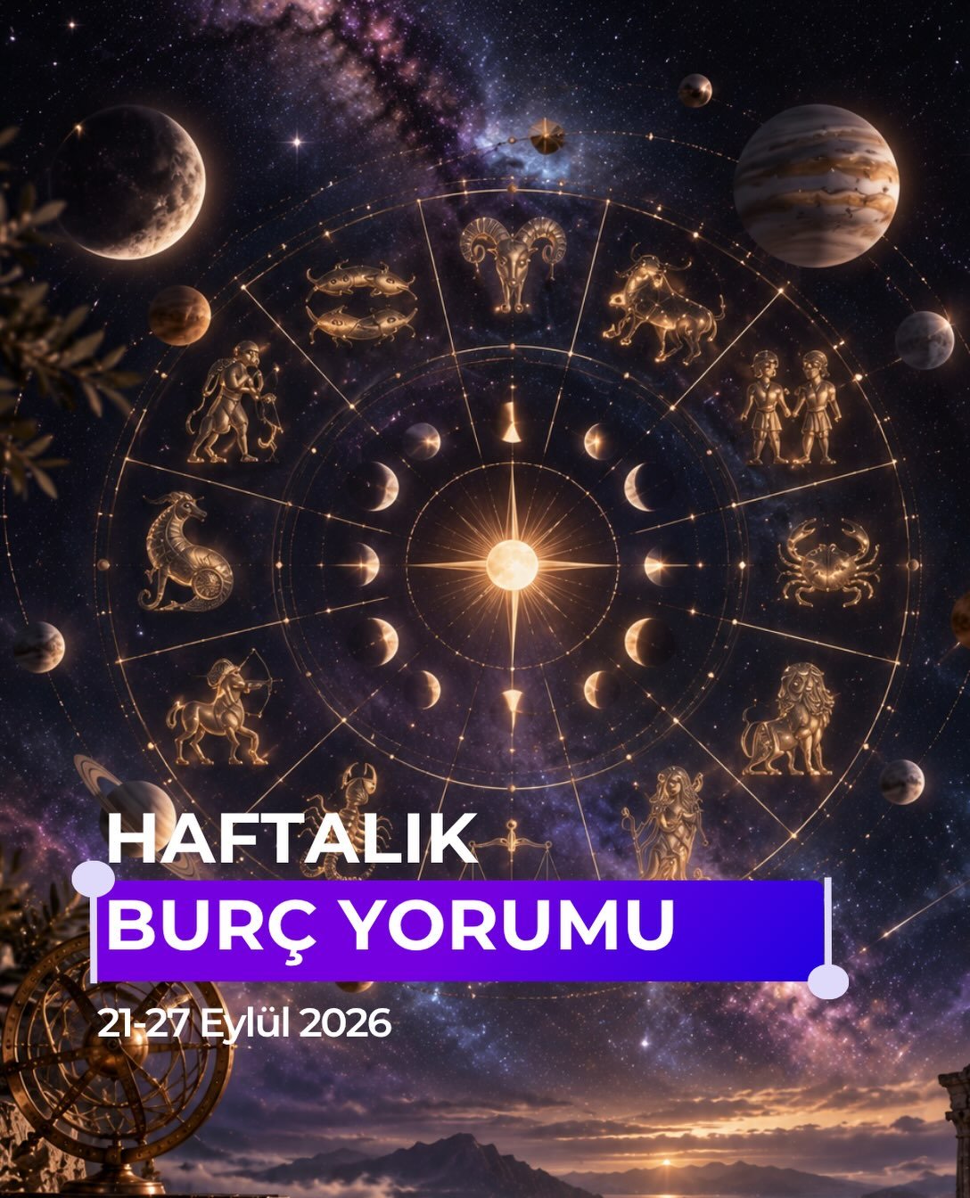 21-27 Eylül haftalık burç yorumların hazır. 🌙